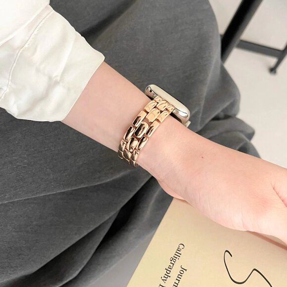 NEW Stylish Adjustable Slim Stainless iWatch Metal Band For Apple Watch Rose - Picture 6 of 6